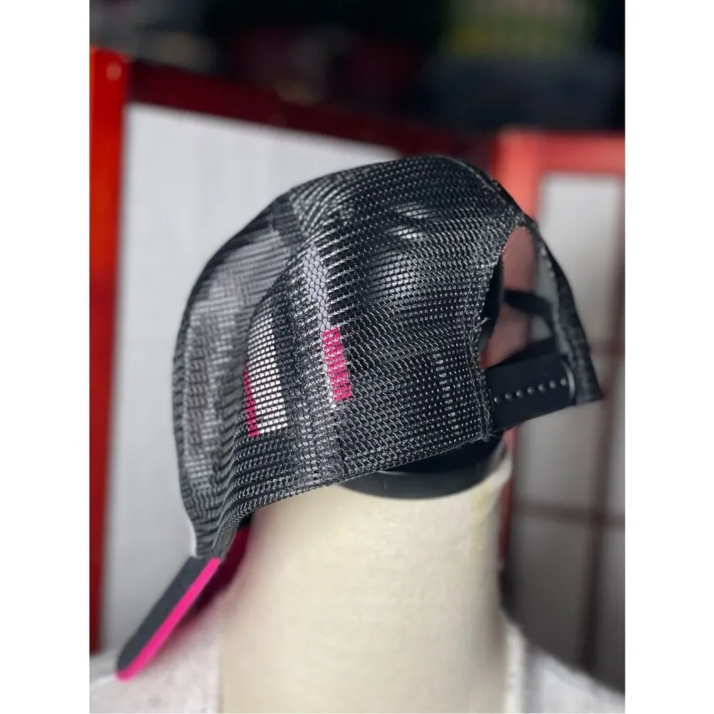Barbie Colorful Adjustable Trucker Hat w/Black Mesh & Embroidered Pink Letters